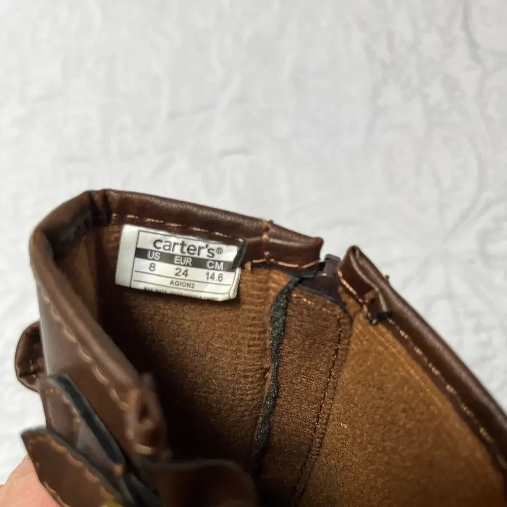 Carter’s Brown Buckle Riding Boots Size 8